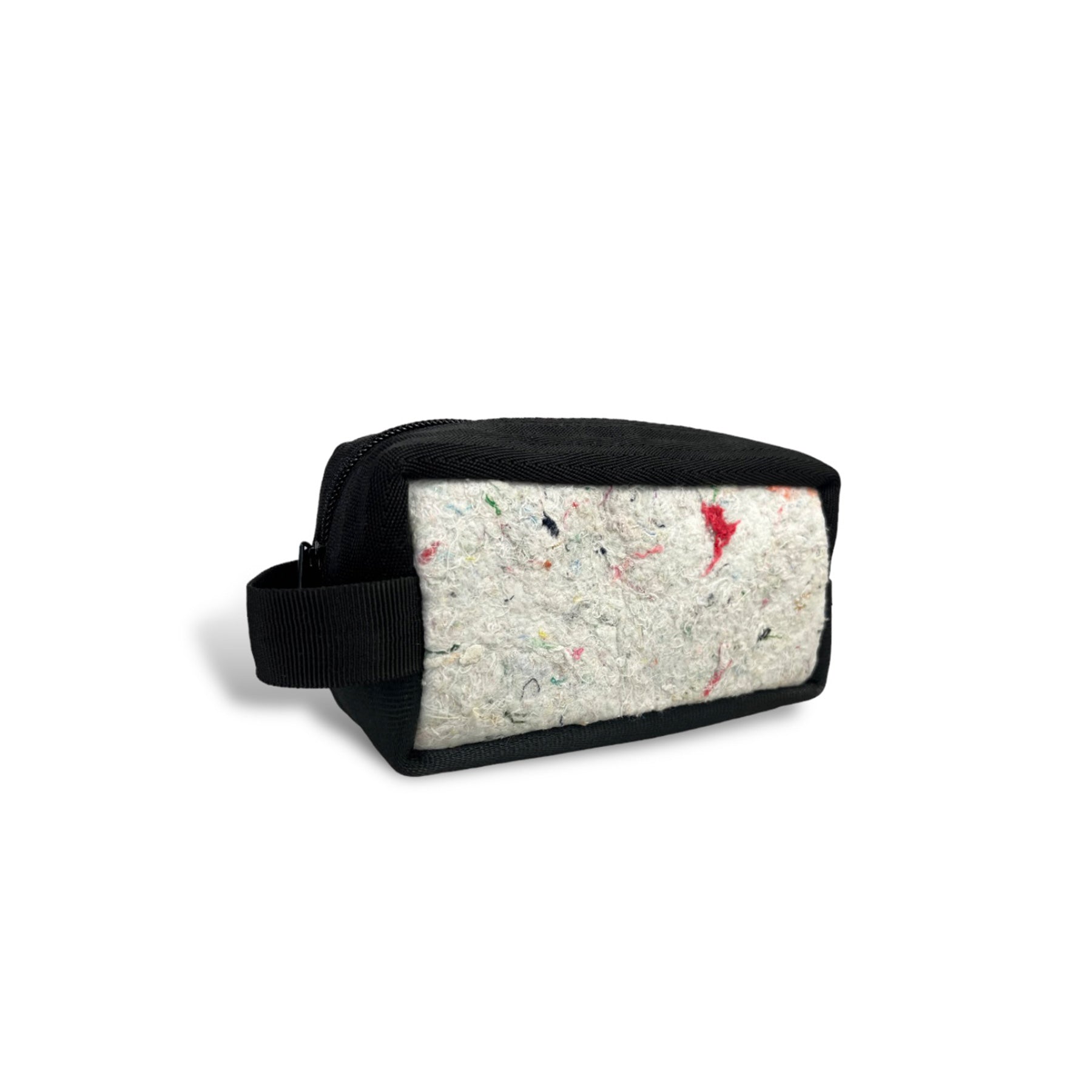 The Good Dopp Kit in Grey Felt and Rescued Black Seat Belts