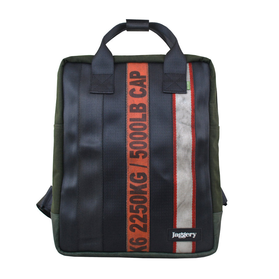 Museum of Fade Arrive Backpack in Ex-Cargo Belts and Car Seat Belts [15"laptop bag]