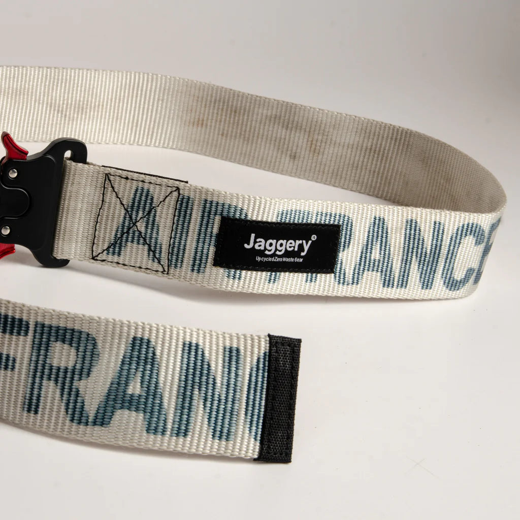 Museum of Fade Reverve Waist Belt in White with 2" Black Cobra Buckle (OS)