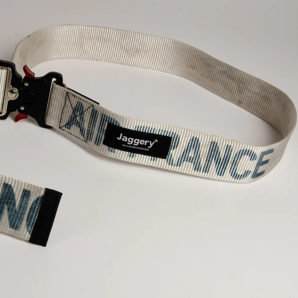 Museum of Fade Reverve Waist Belt in White with 2" Black Cobra Buckle (OS)