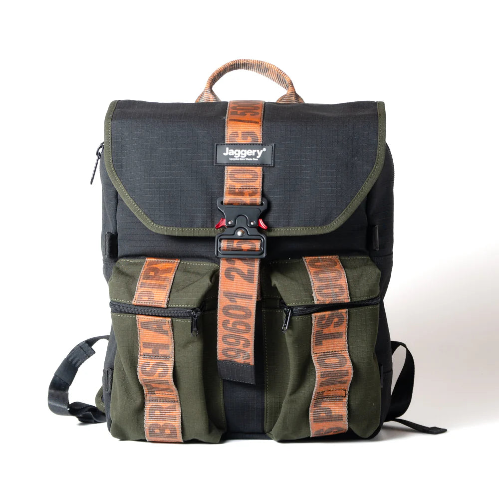 Stealth Backpack in Canvas and Cargo Belts with Cobra Buckle
