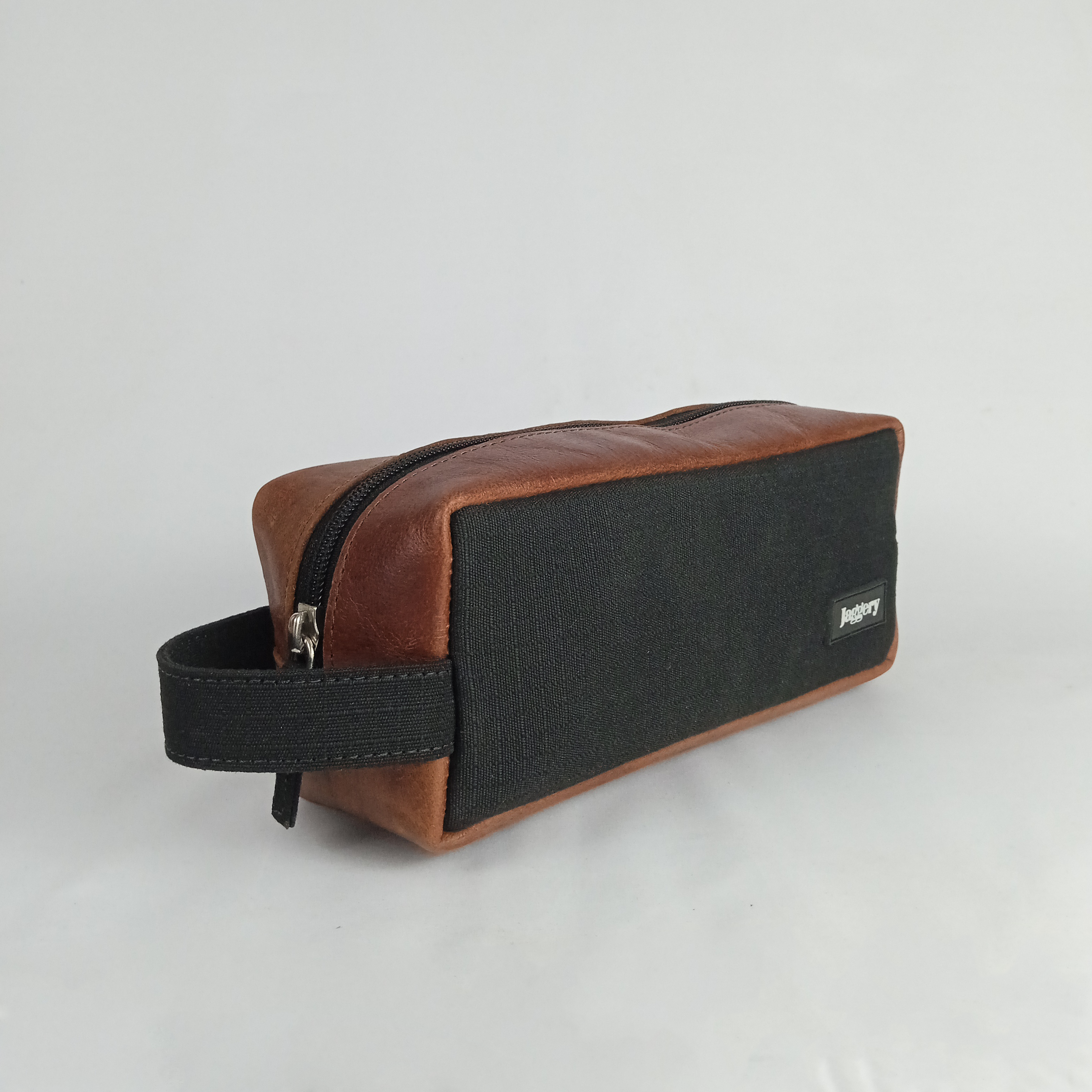 Black Cappuccino Essentials Travel Kit in Black Canvas & Salvaged Nubuck