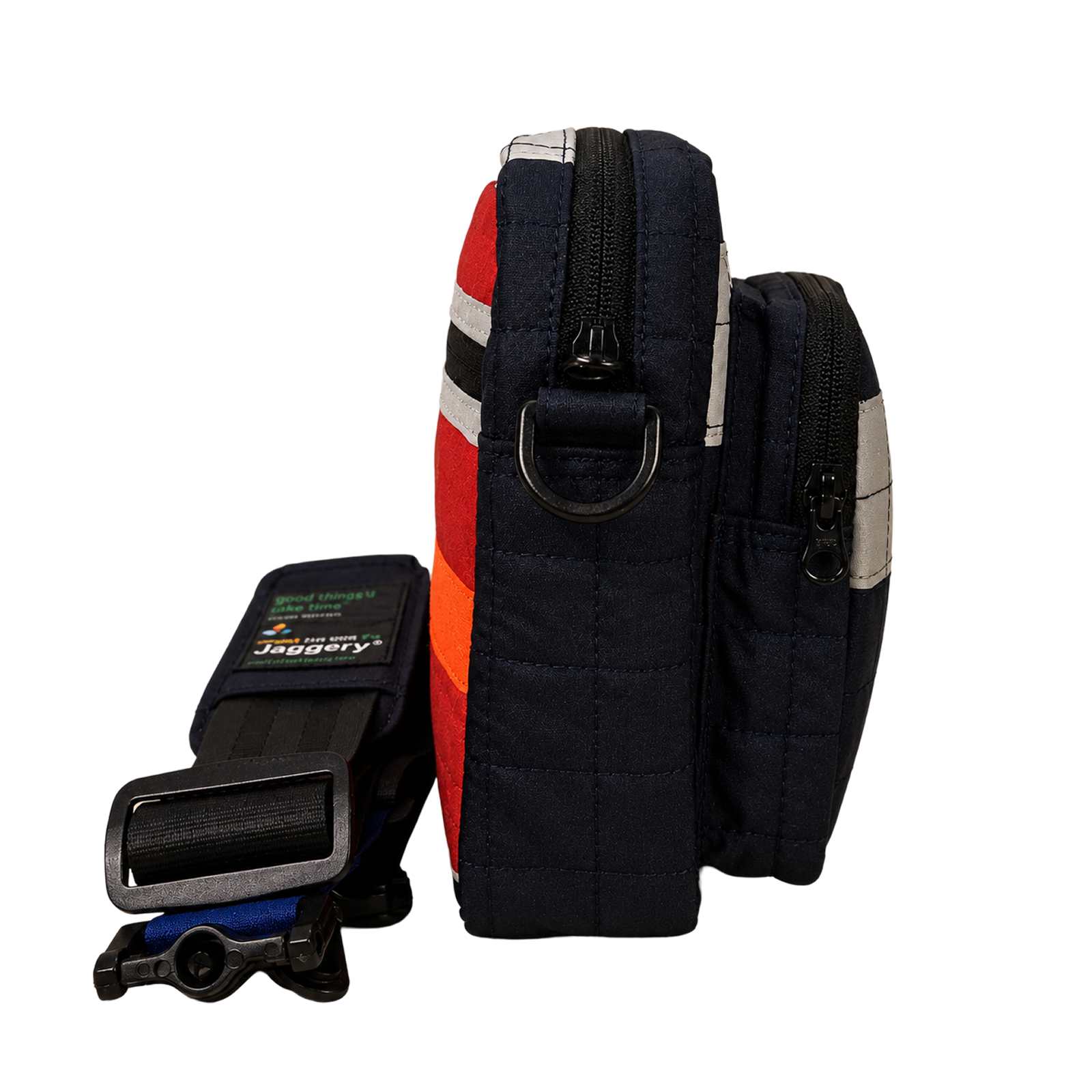 Founders Bag Quilted Red Blue