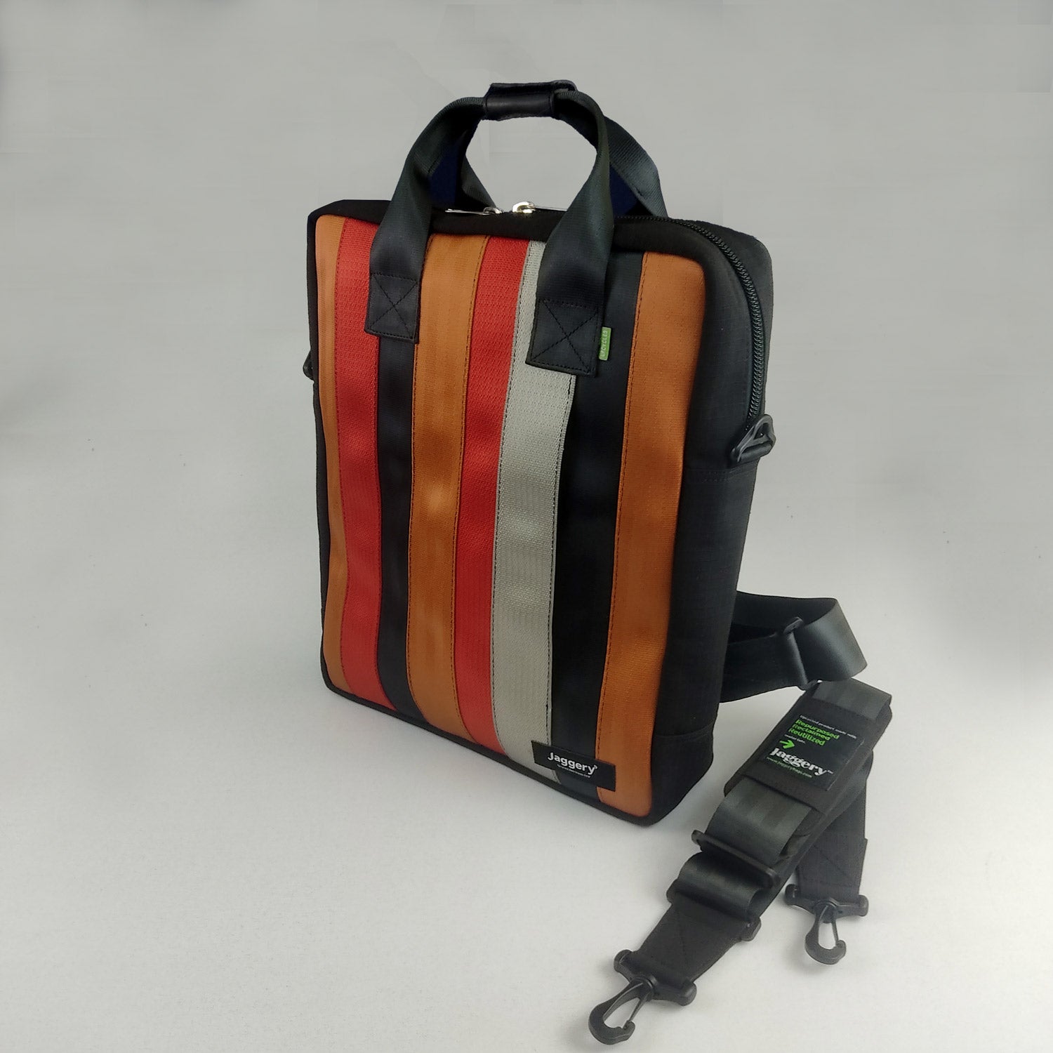 Museum of Fade Mote One Backpack in Ex-Cargo Belts and Rescued Car Seat Belts [15" Latop Bag]
