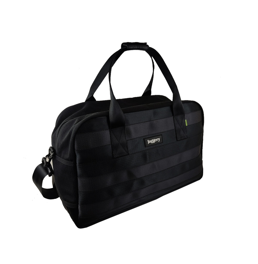 Noir 56Hr Duffle Bag in Rescued Car Seat Belts