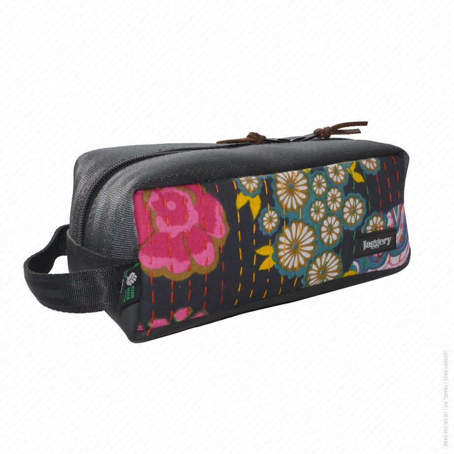 Travel Kit in Kantha Embroidery & Seat Belt