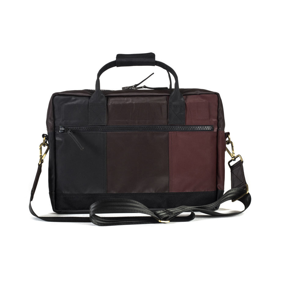 Co-founder's Bag in Burgundy, Dark Brown & Black [15" laptop bag]