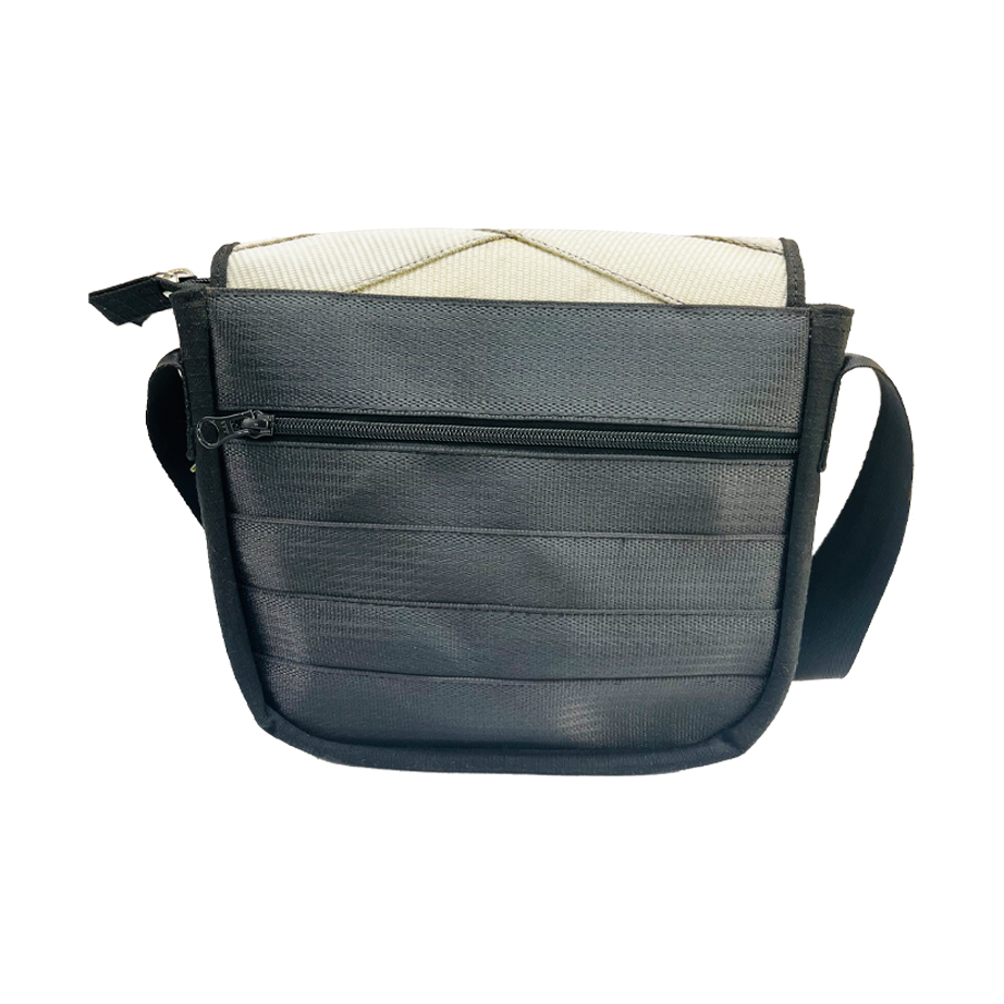 Friendly Soul Sling Bag in All-White Decommisioned Cargo Belts