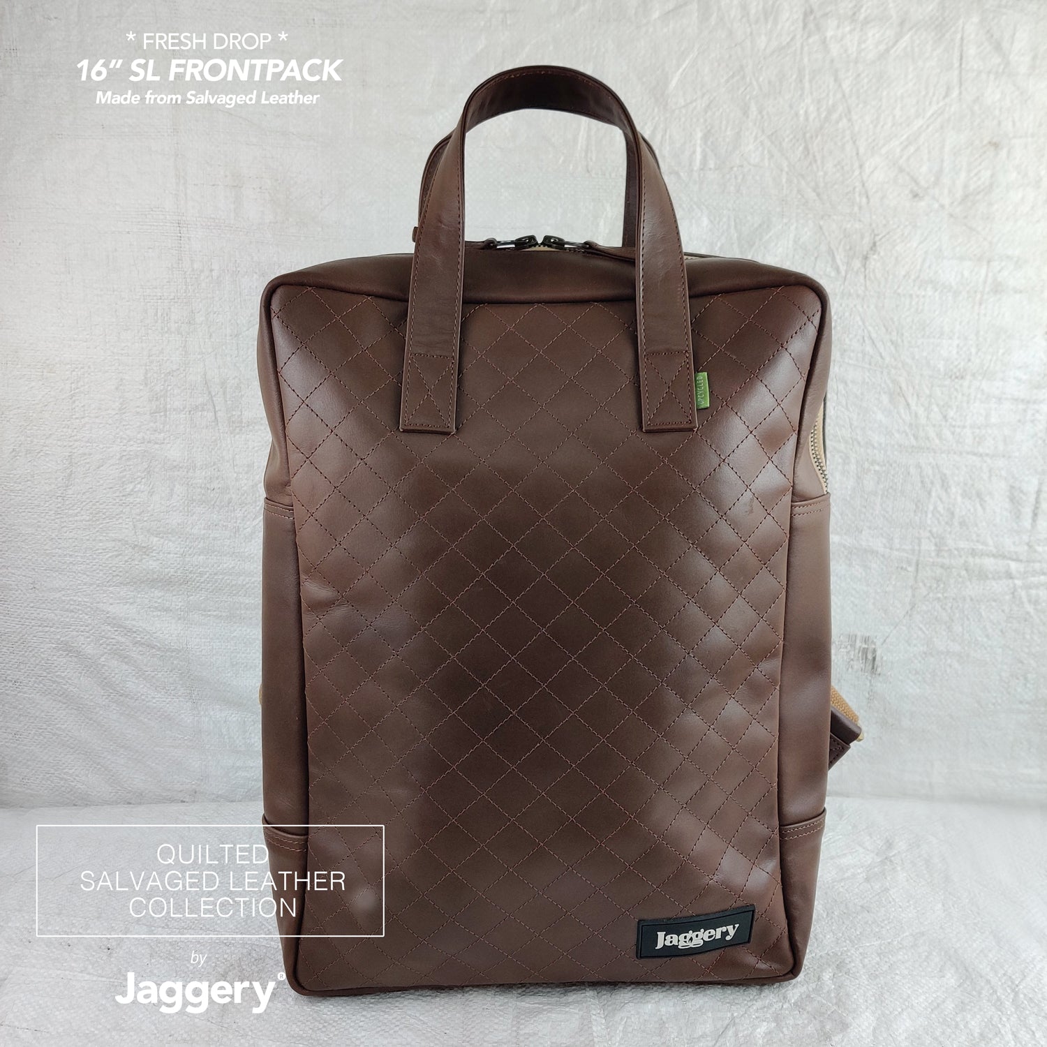 16" Frontpack in Salvaged Leather [laptop bag]