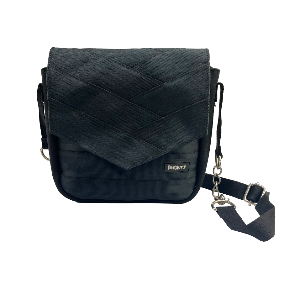 Friendly Soul Sling Bag in Black Decommisioned Cargo Belts