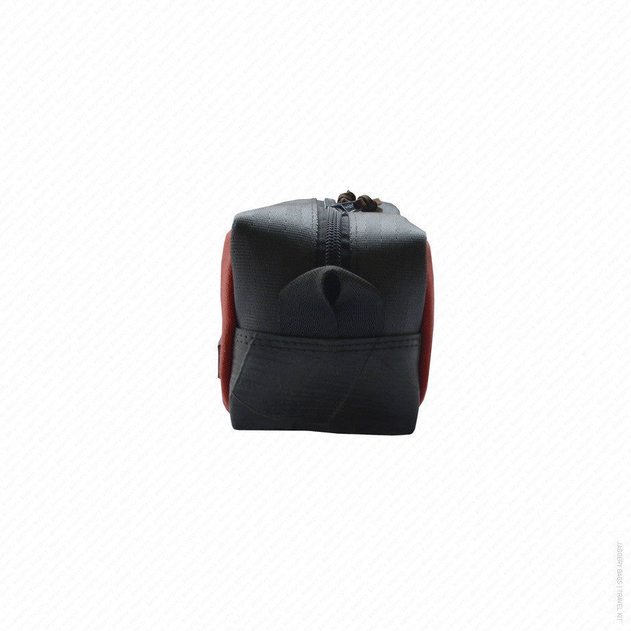 Travel Kit in Red Canvas & Seat Belt