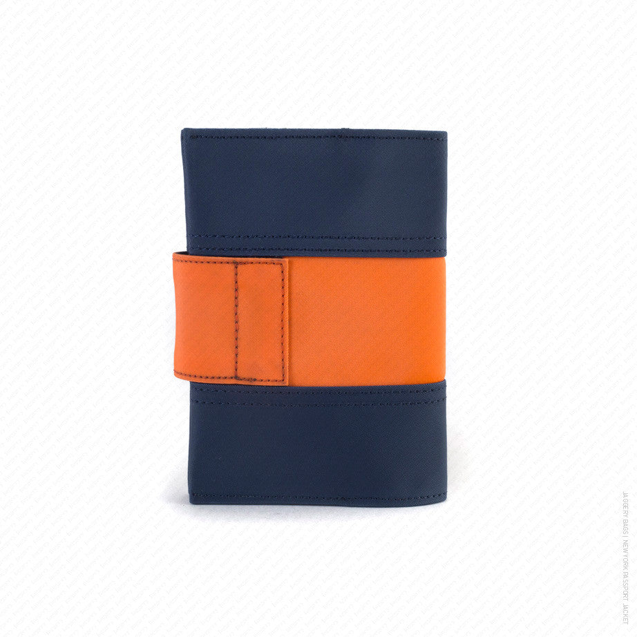 New York Passport Jacket in Dark Blue and Orange