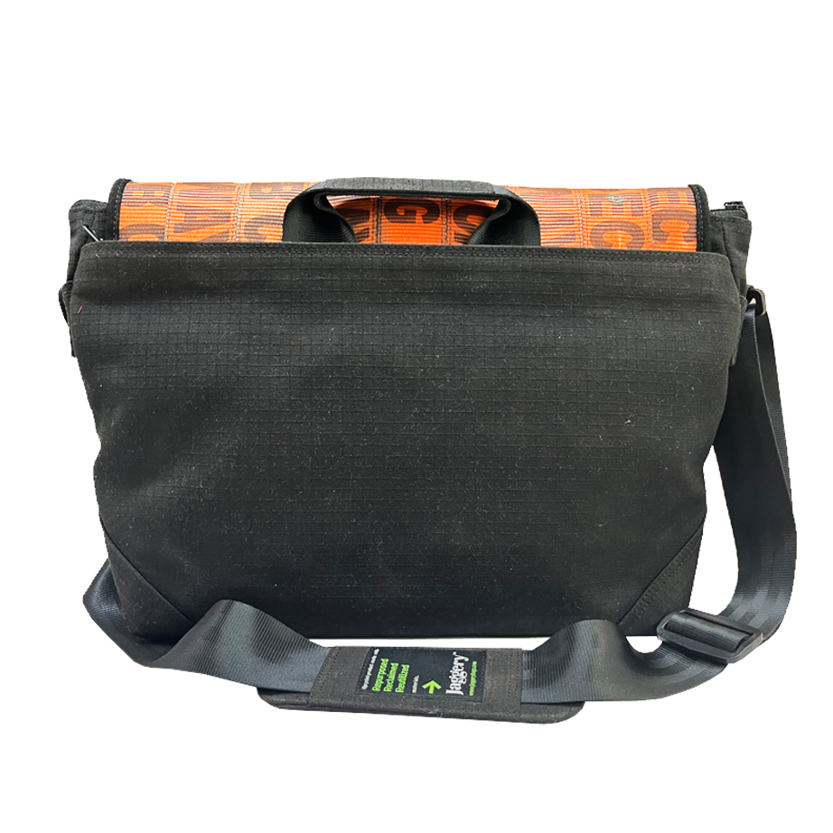 Serially Circular Doer's Messenger Bag in Ex-British Cargo Belts and Rescued Car Seat Belts [13" compatible]