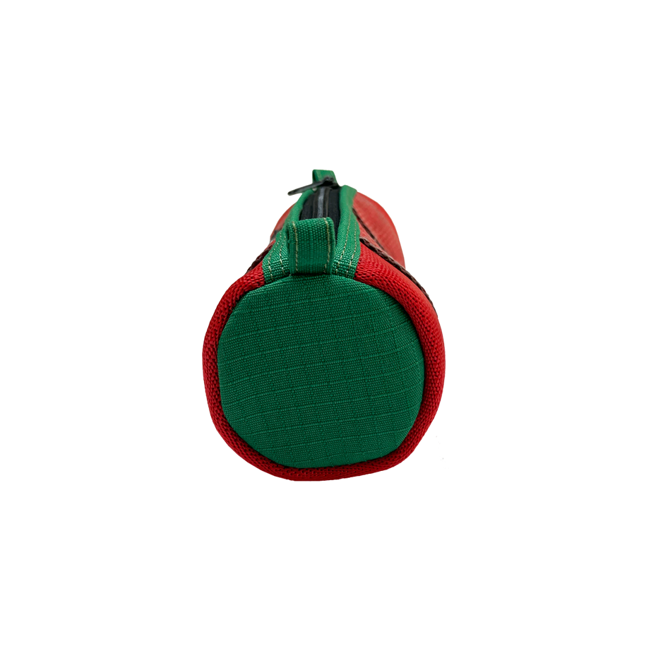 Portuguese Christmas Essentials Tube in Red and Green Decommissioned Cargo Belts