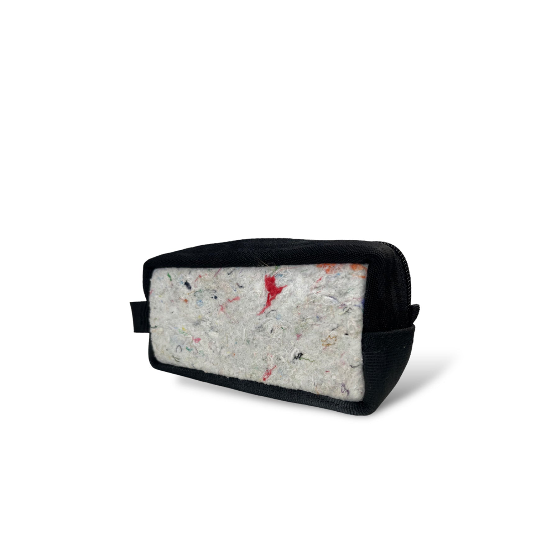 The Good Dopp Kit in Grey Felt and Rescued Black Seat Belts