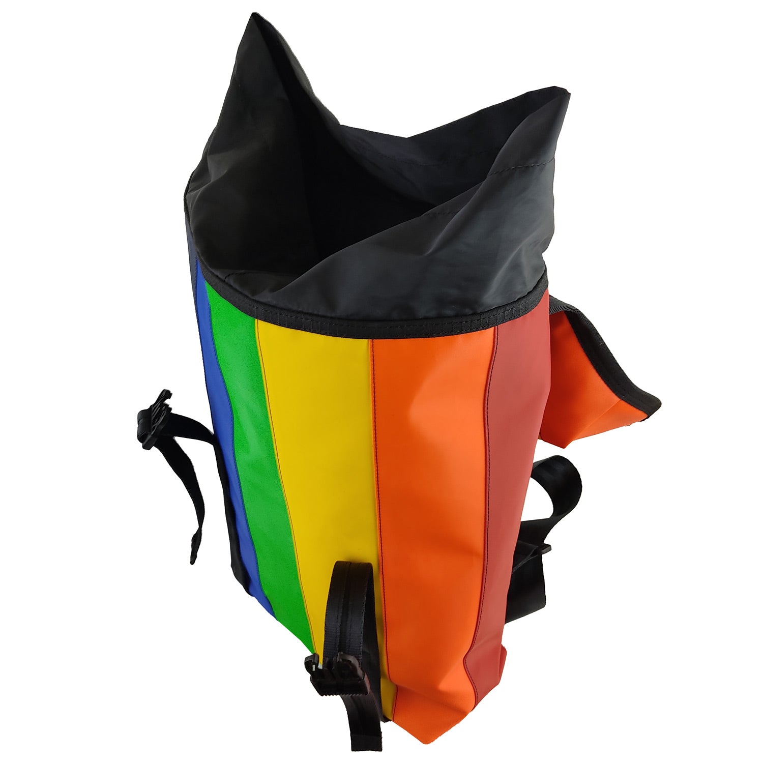 Pride Fausto Backpack in Ex-Bouncy Castle & Rescued Car Seat Belts [15" Laptop Bag]