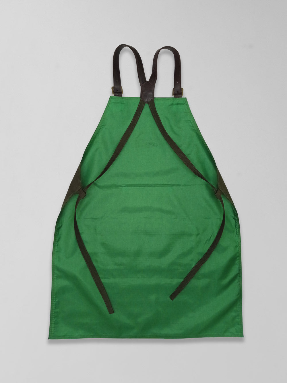 Eco Warrior Apron in Rescued Ex-Army Olive Green Canvas & Salvaged Nubuck