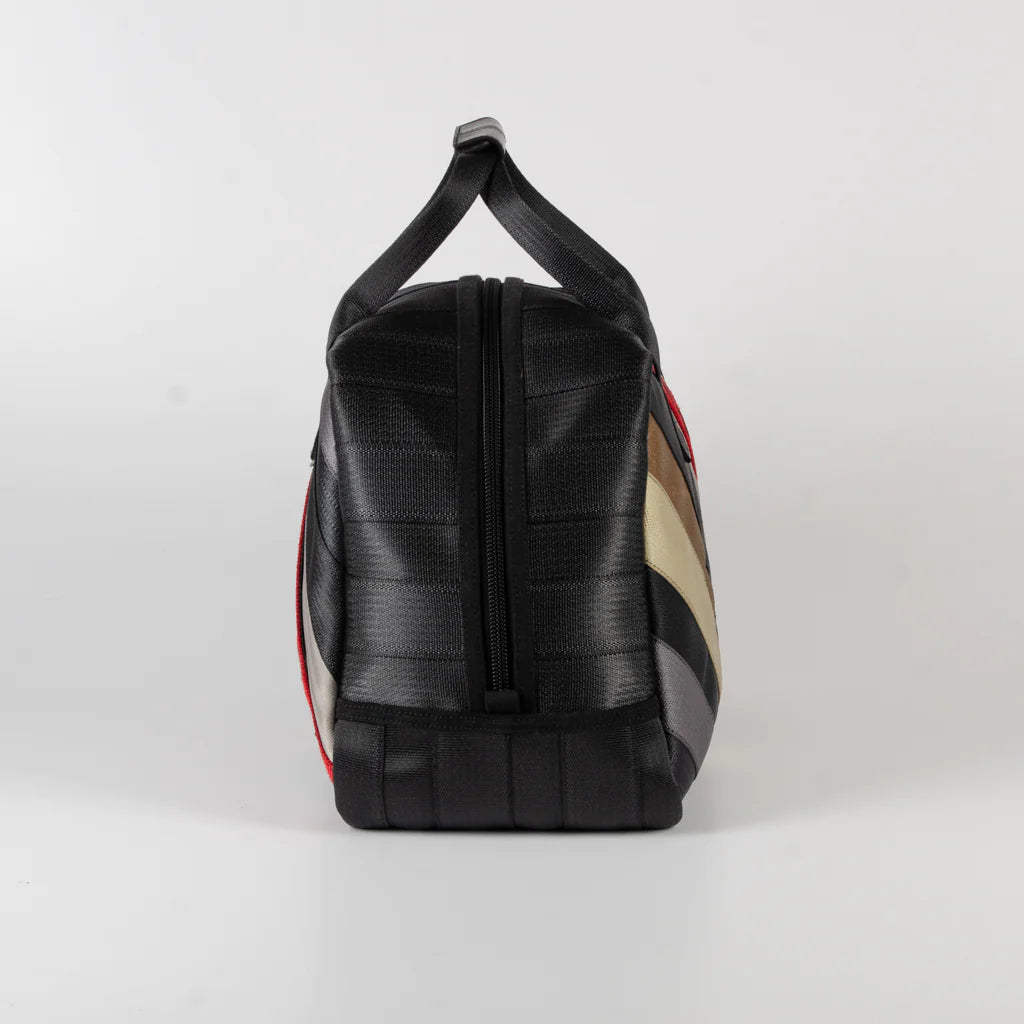 Museum of Fade Carry-On Buddy Duffle Bag in Ex-Bouncy Castle and Rescued Car Seat Belts