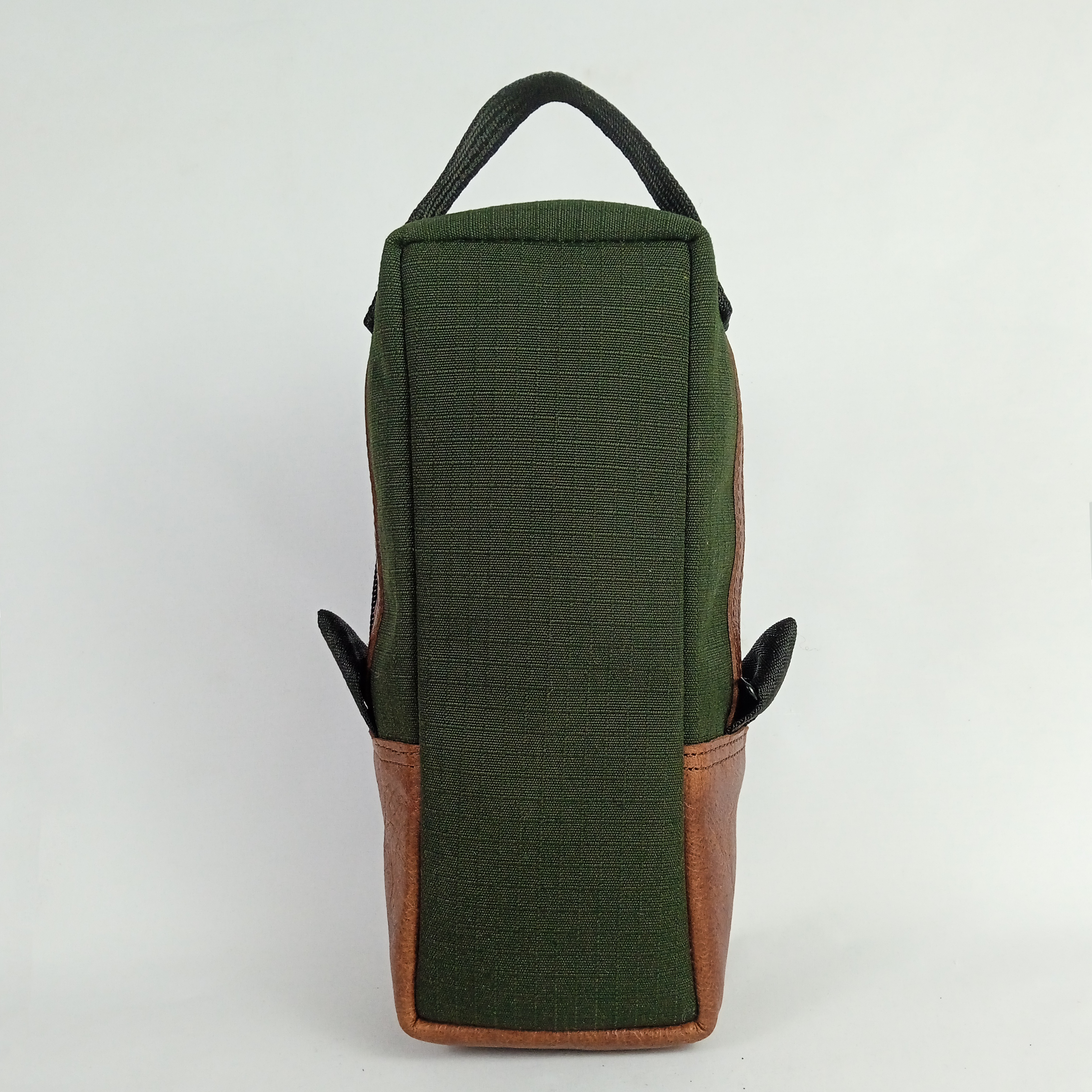 Outback and Beyond Vertical Dopp Kit in Olive Green & Brown Salvaged Nubuck