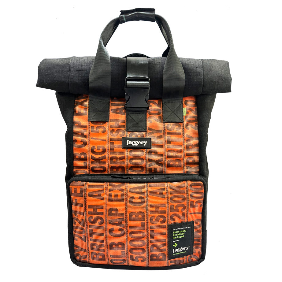 Serially Circular Benji Roll Top Backpack in Ex-British Cargo Belts