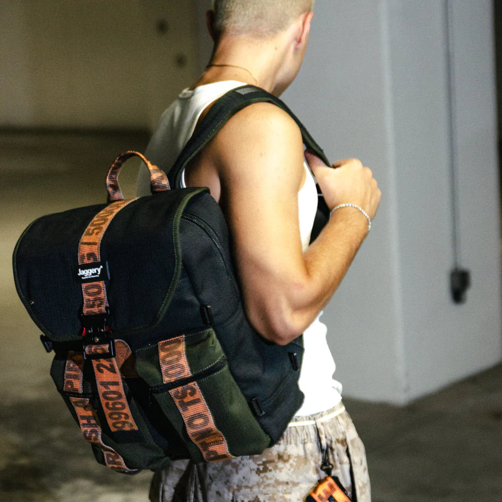 Stealth Backpack in Canvas and Cargo Belts with Cobra Buckle