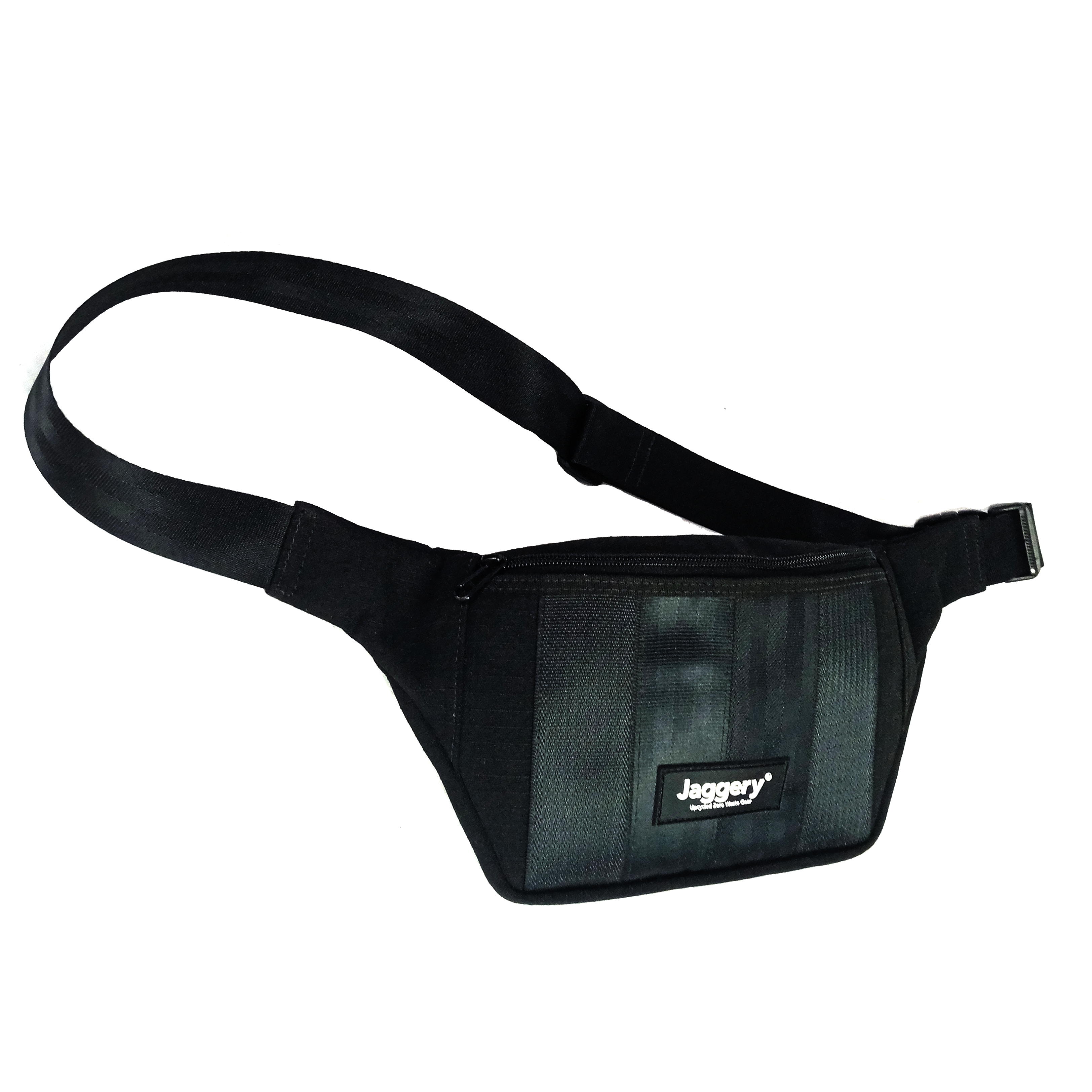 Noir Fanny Pack in Rescued Seat Belts