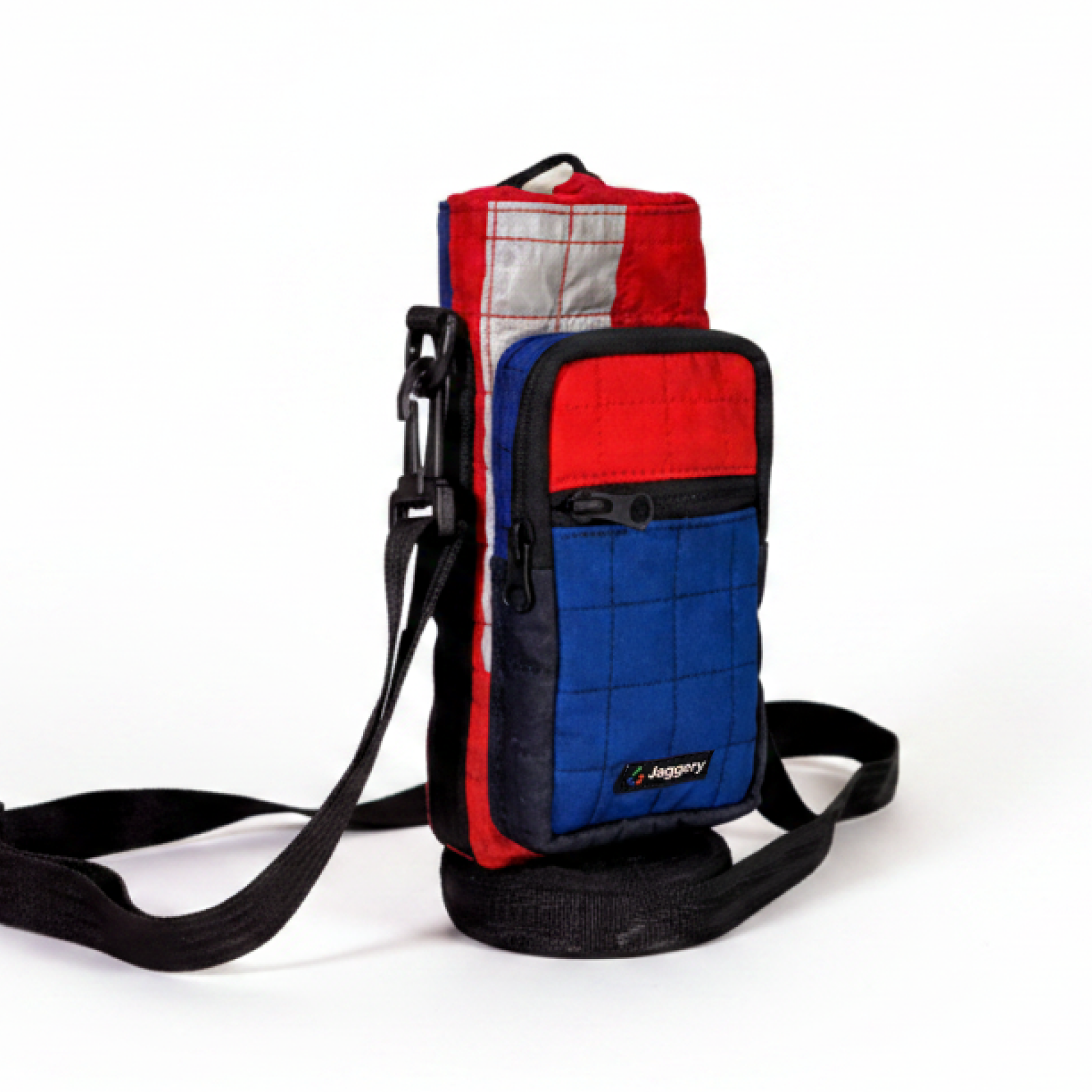 Dost Bottle Bag Quilted Red Blue