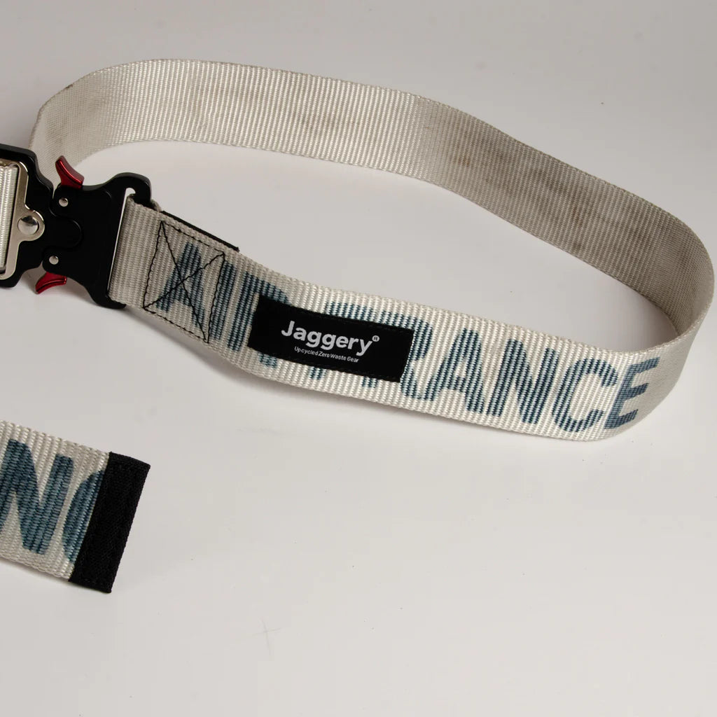 Museum of Fade Reverve Waist Belt in White with 2" Black Cobra Buckle  (OS)