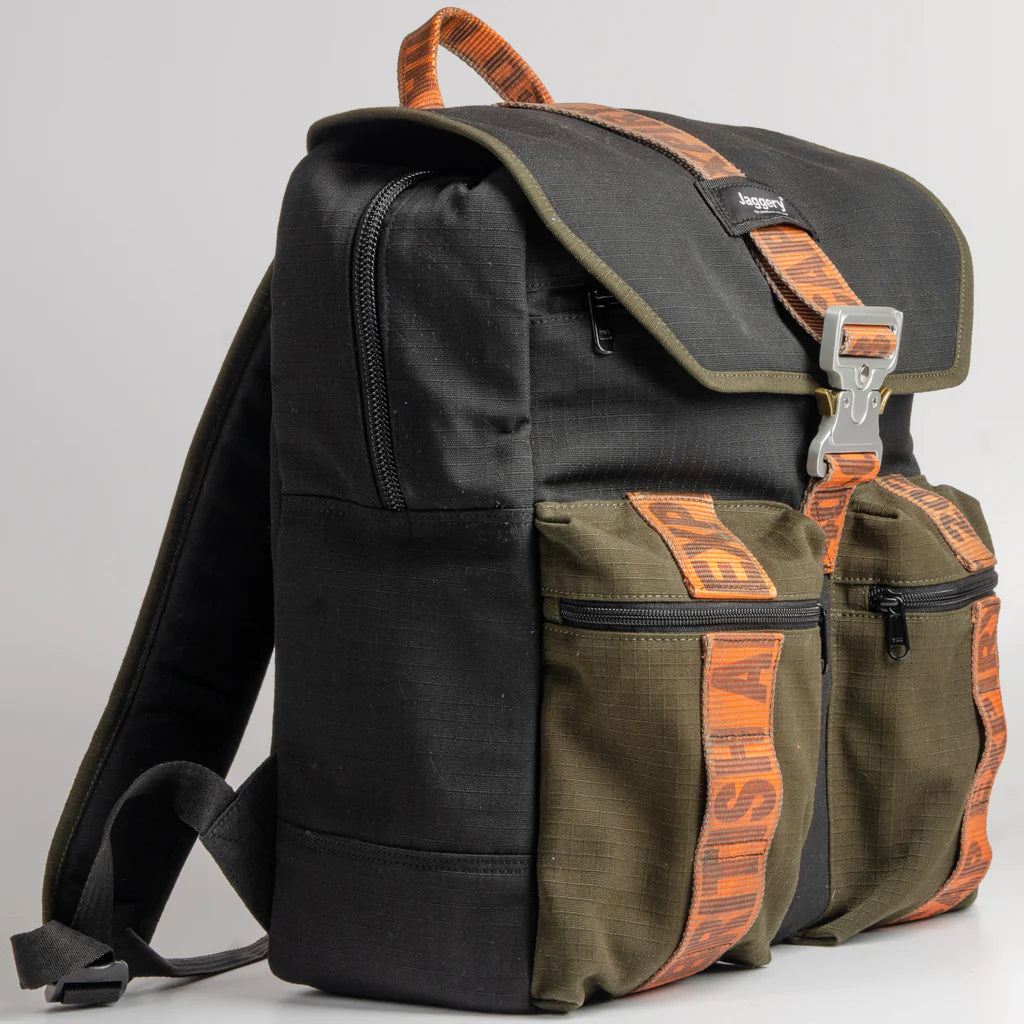Stealth Backpack in Canvas and Cargo Belts with Cobra Buckle