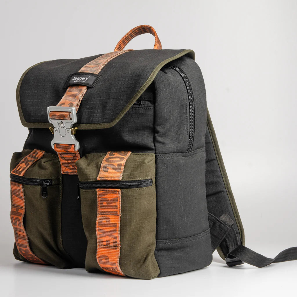 Stealth Backpack in Canvas and Cargo Belts with Cobra Buckle