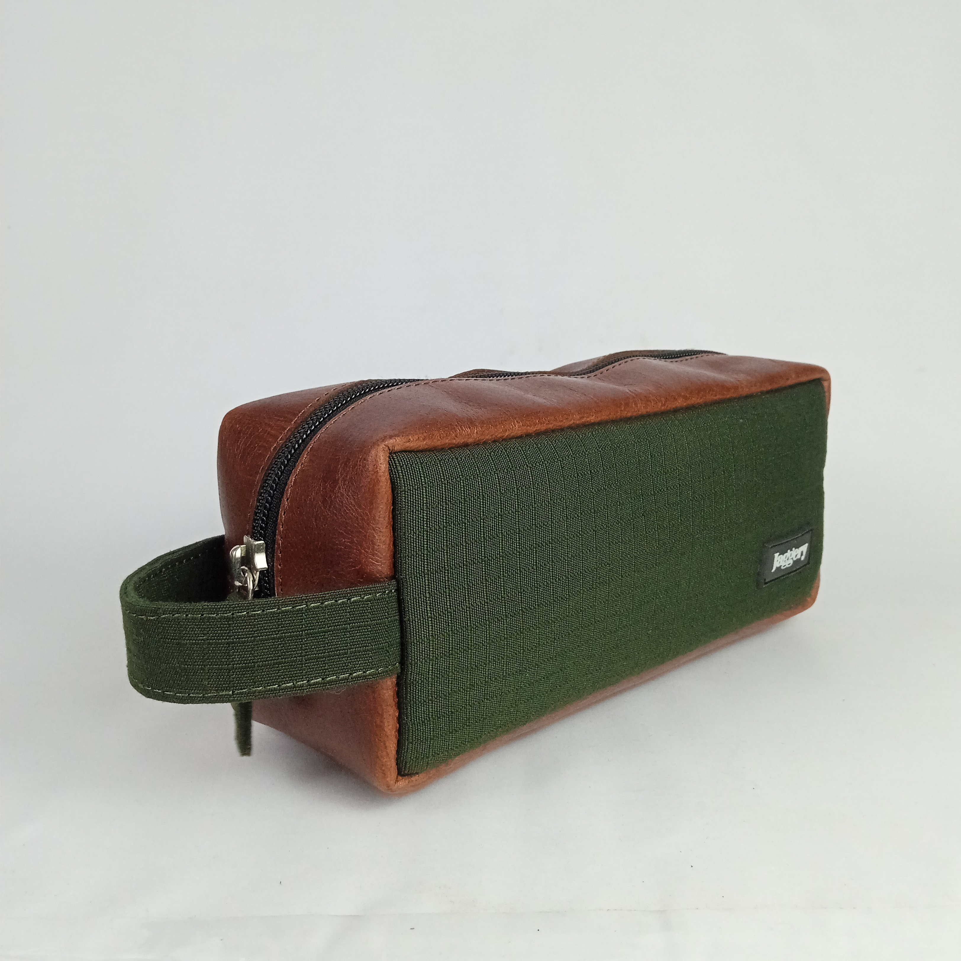 Outback and Beyond Essentials Travel Kit in Olive Green Canvas & Salvaged Nubuck