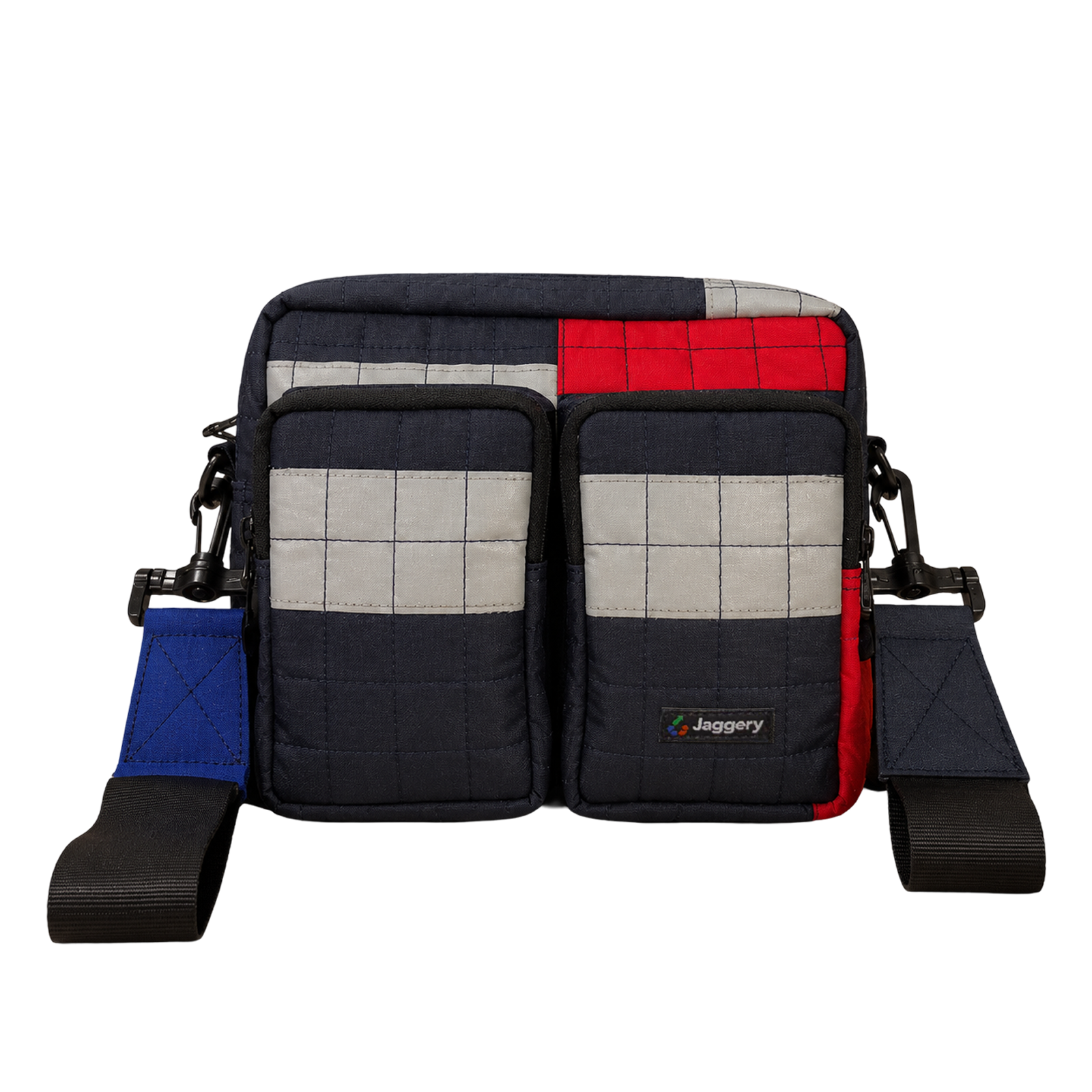 Founders Bag Quilted Red Blue