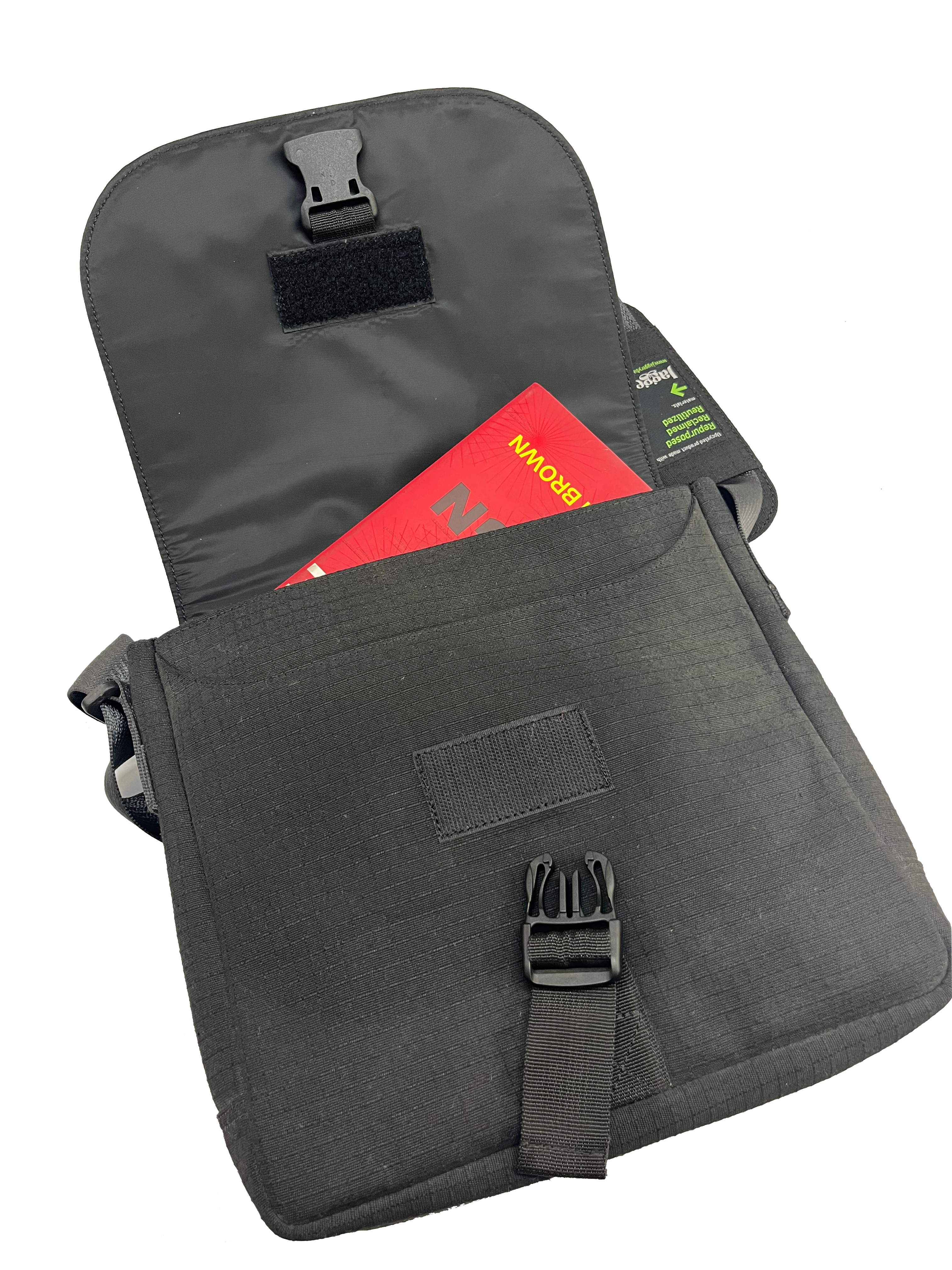 Serially Circular Satchel in Ex-Cargo Belts and Rescued Car Seat Belts [10" Cafe Bag]