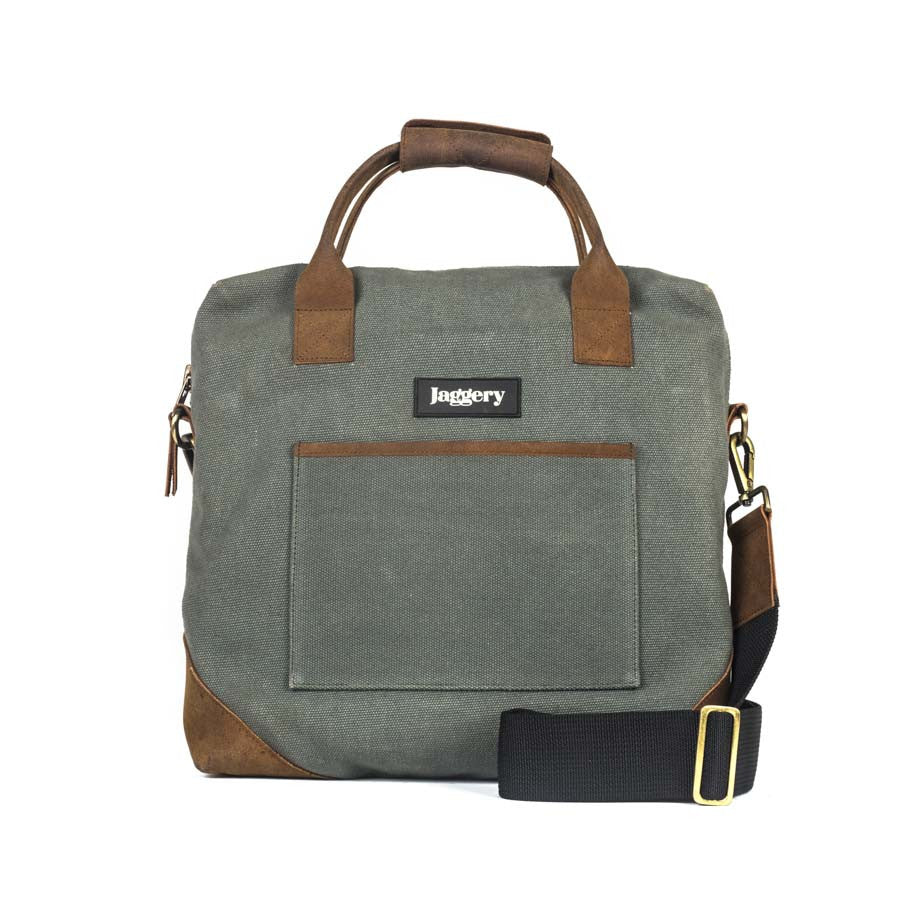 Outback and Beyond Director's Bag in Olive Green & Brown [13" laptop bag]