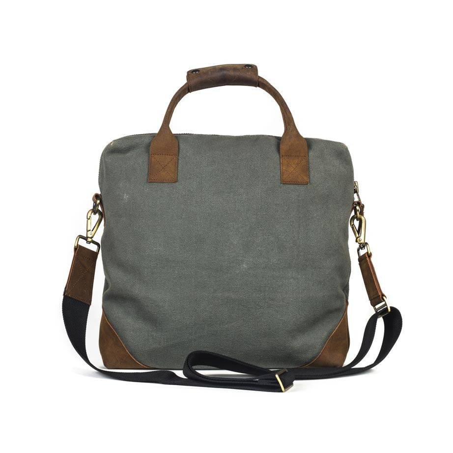 Outback and Beyond Director's Bag in Olive Green & Brown [13" laptop bag]