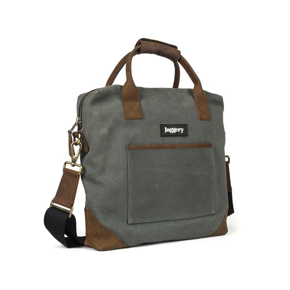 Outback and Beyond Director's Bag in Olive Green & Brown [13" laptop bag]