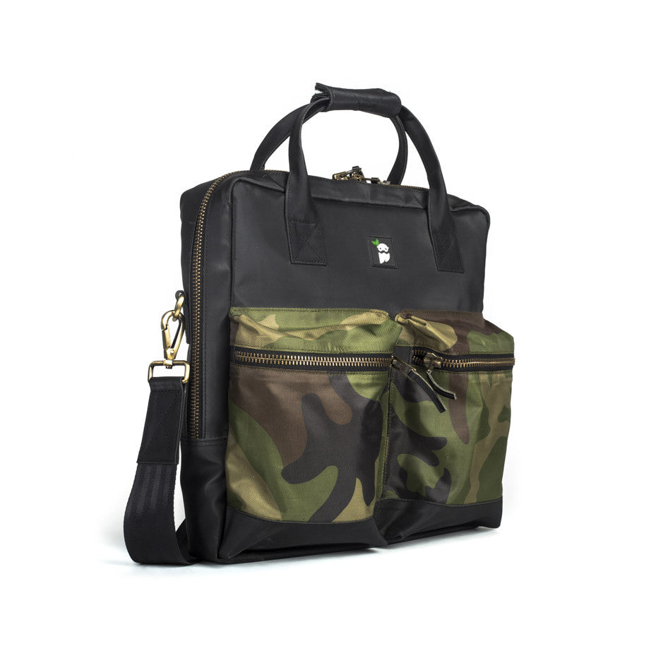 Pilot's Everyday Bag in Black & Vintage Camo [13" laptop bag]