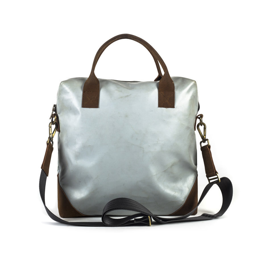 Director's Bag in Light Grey & Brown [13" laptop bag]