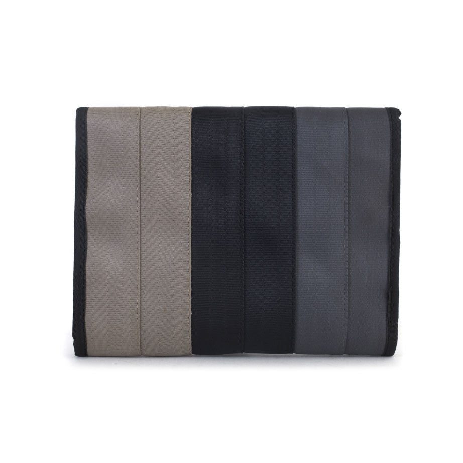 Life Organizer in Asphalt, Black and Beige Seat Belt [iPad Mini & A5 Diary case]