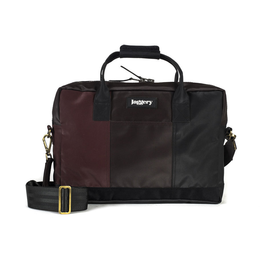 Co-founder's Bag in Burgundy, Dark Brown & Black [15" laptop bag]