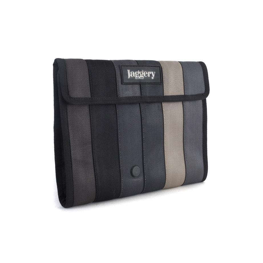 Life Organizer in Grey, Asphalt, Black and Beige Seat Belt [iPad Mini & A5 Diary case]