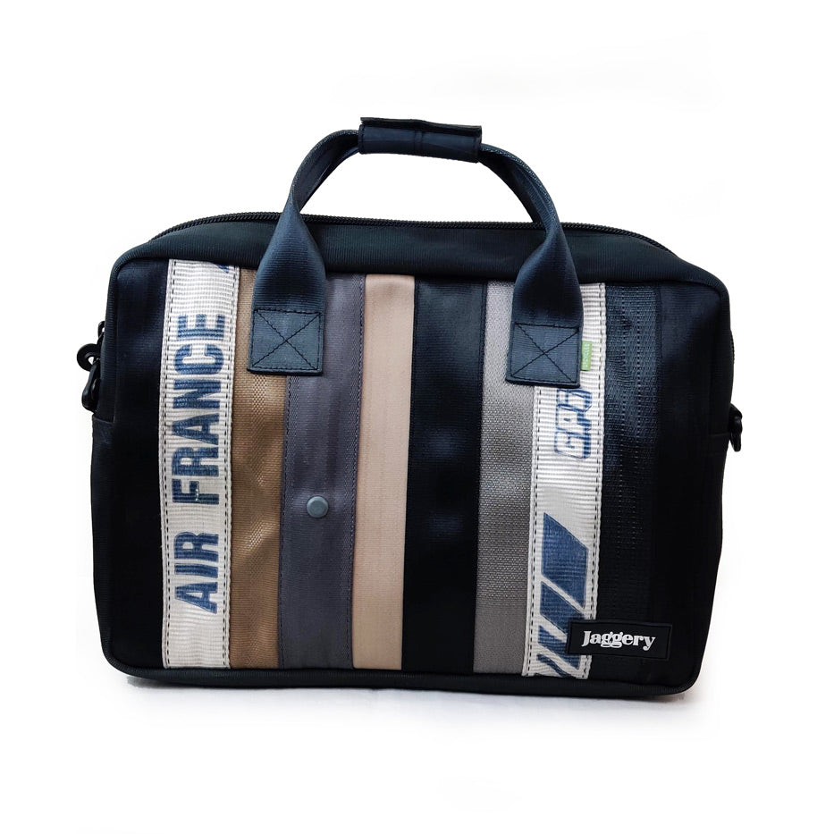 Museum of Fade Co-founder's Bag in Ex-Cargo Belts & Rescued Car Seat Belts [15" laptop bag]
