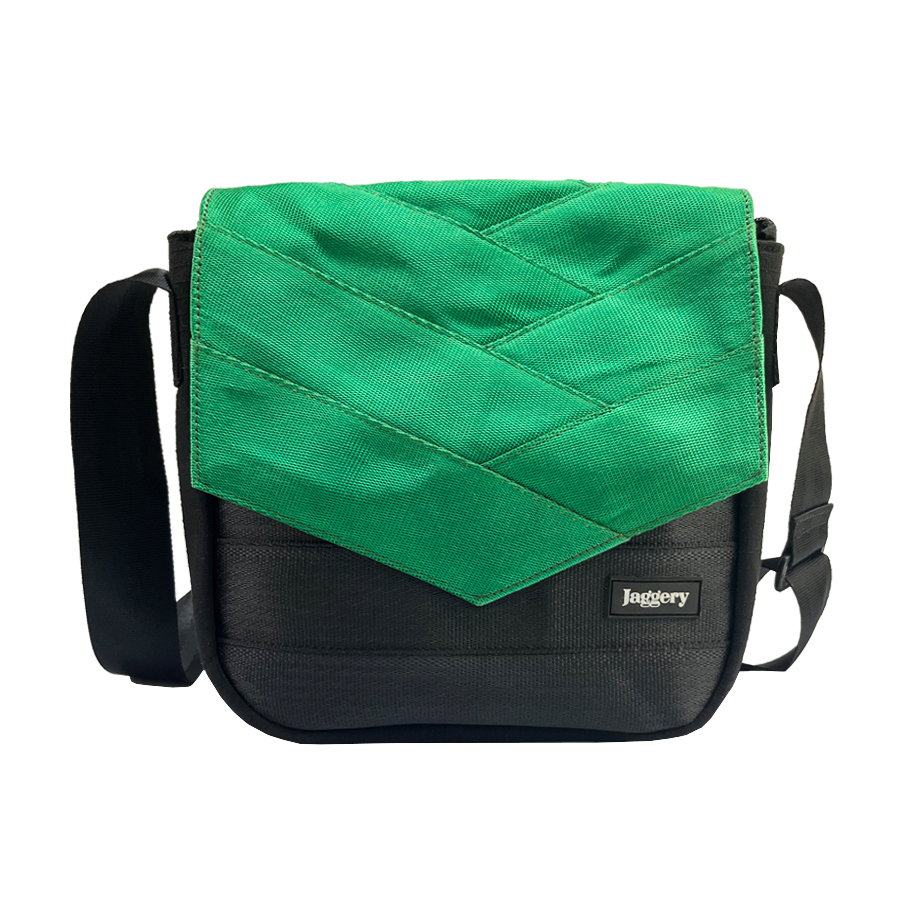 Friendly Soul Sling Bag in Green Decommisioned Cargo Belts