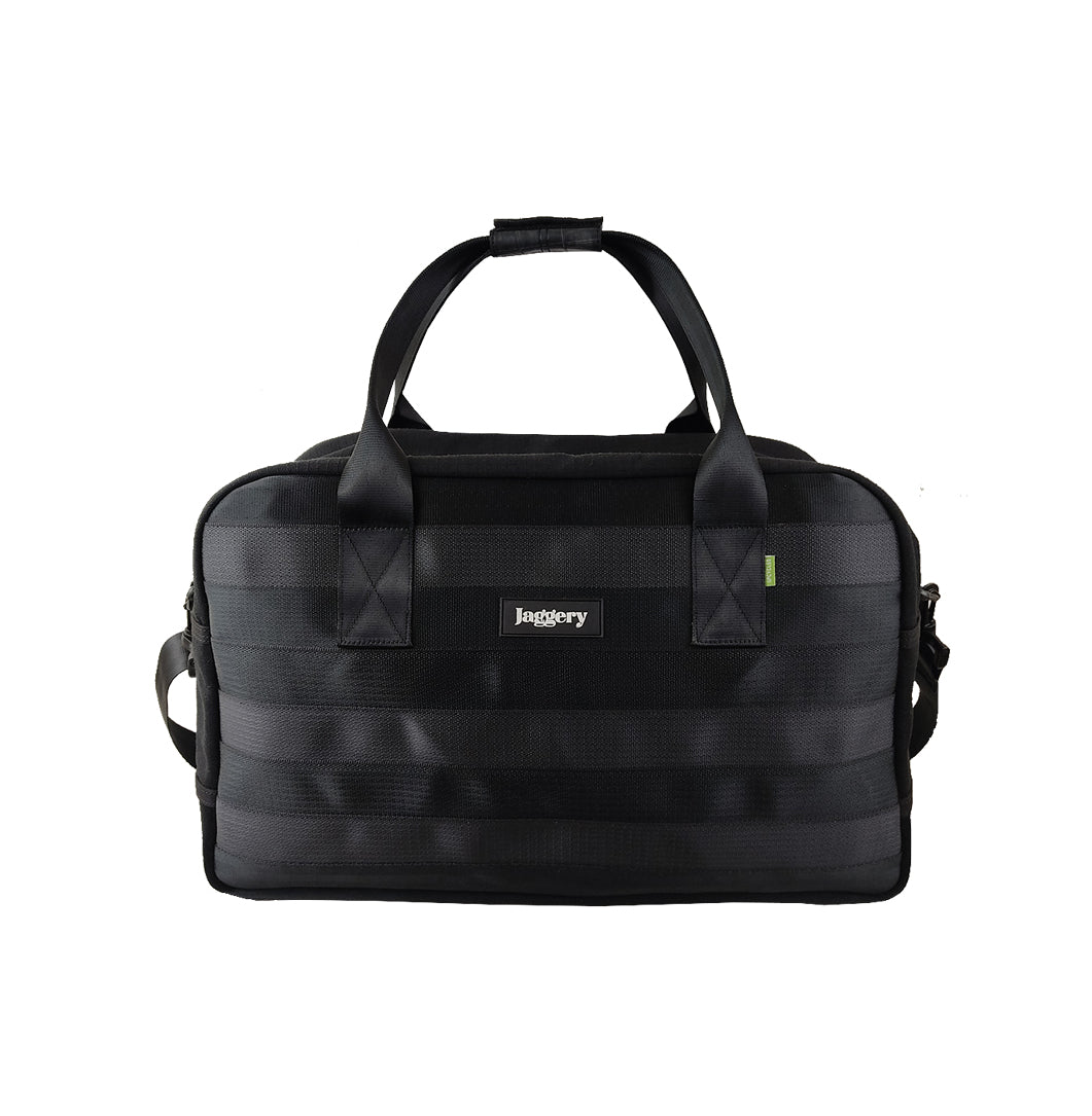 Noir 56Hr Duffle Bag in Rescued Car Seat Belts