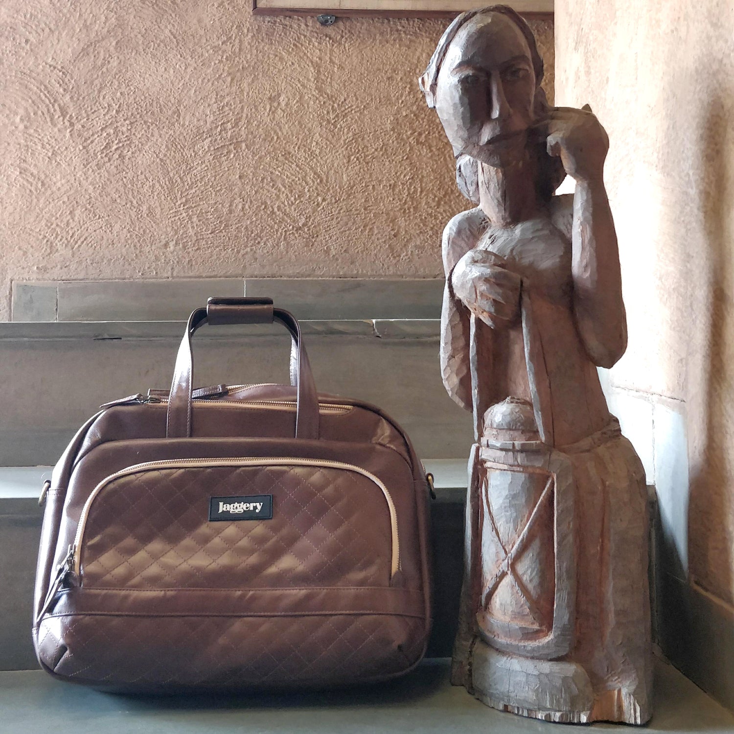Briefcase For Her in Salvaged Leather & Parachute [15" laptop bag]