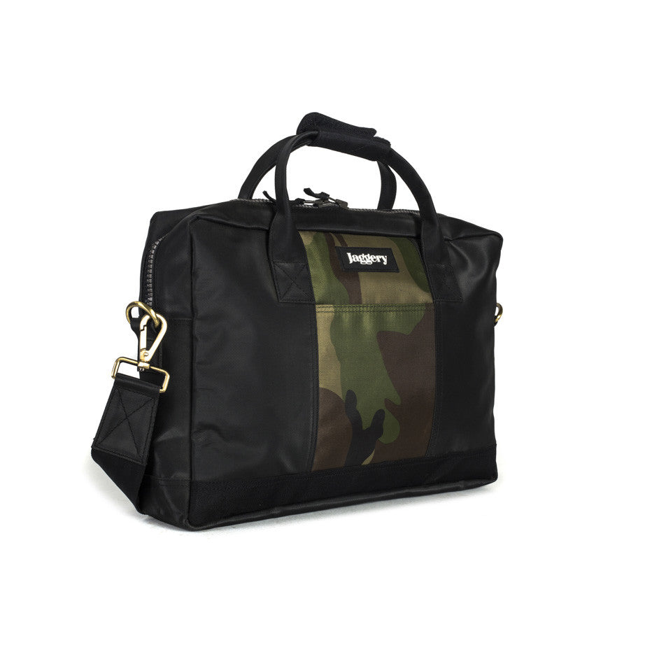 Co-founder's Bag in Black & Vintage Camo [15" laptop bag]