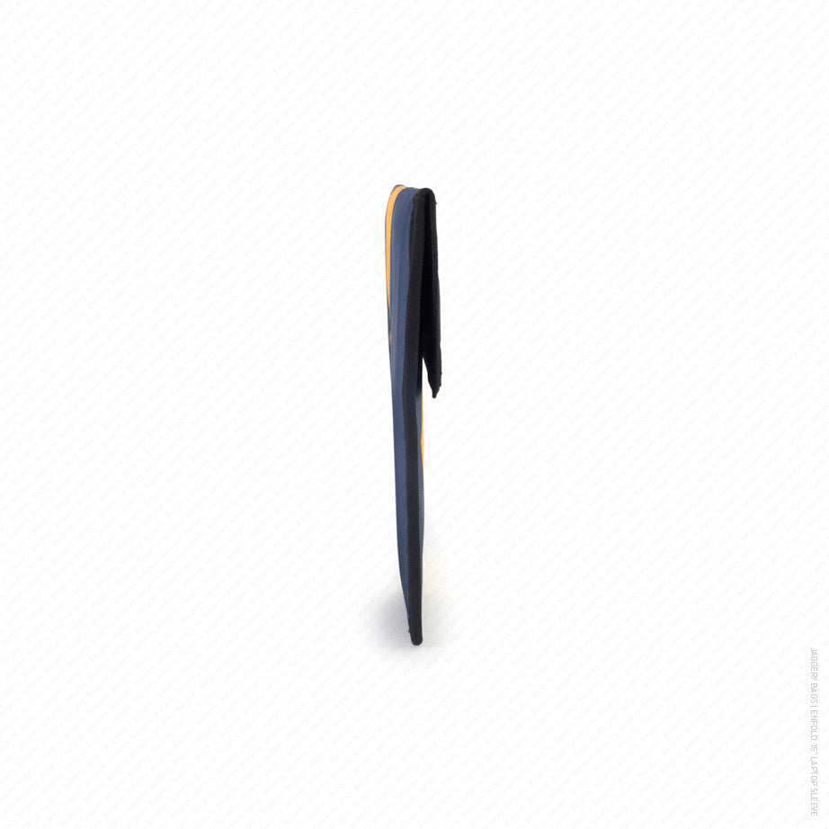 Enfold 15" Laptop Sleeve in Dark Blue and Orange