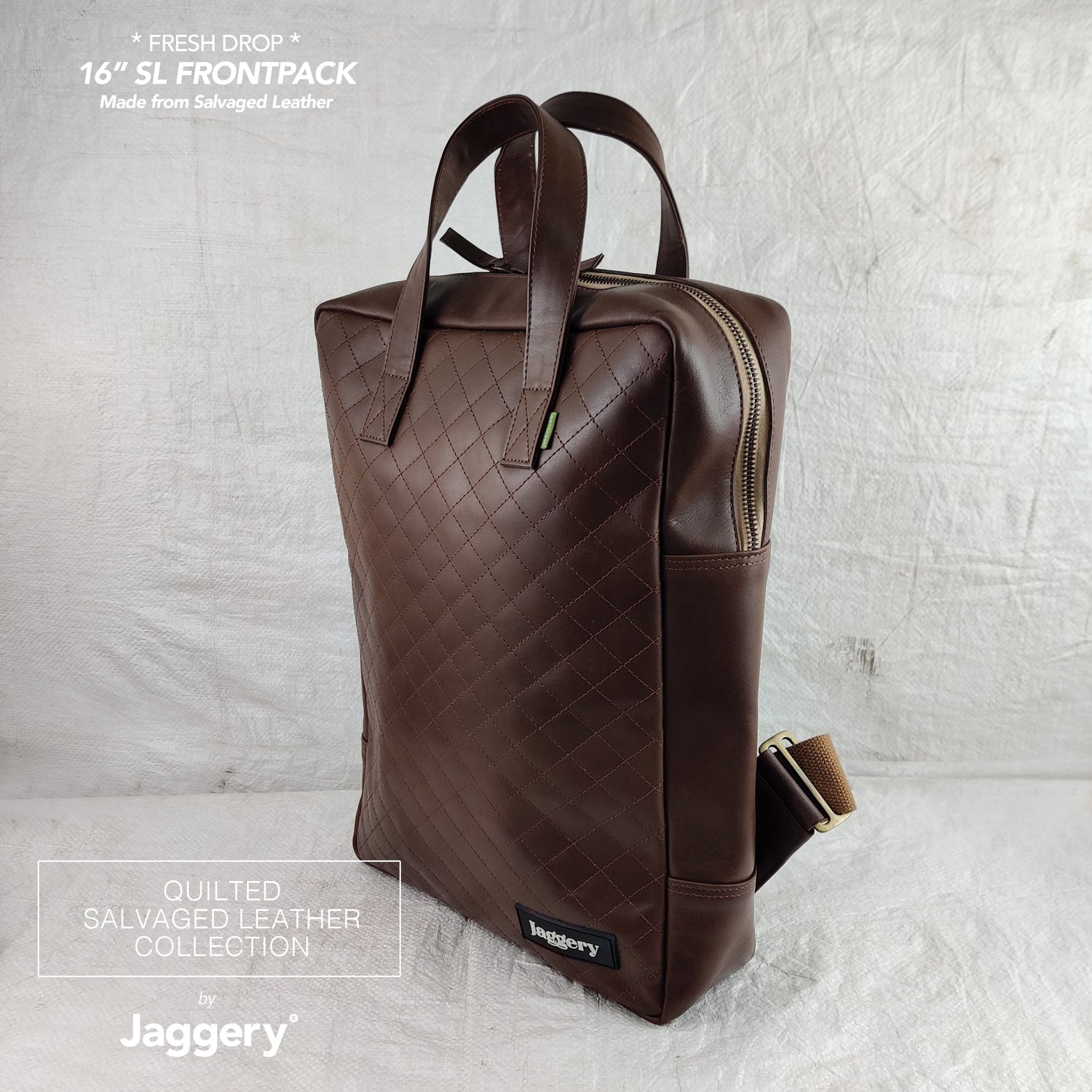 16" Frontpack in Salvaged Leather [laptop bag]