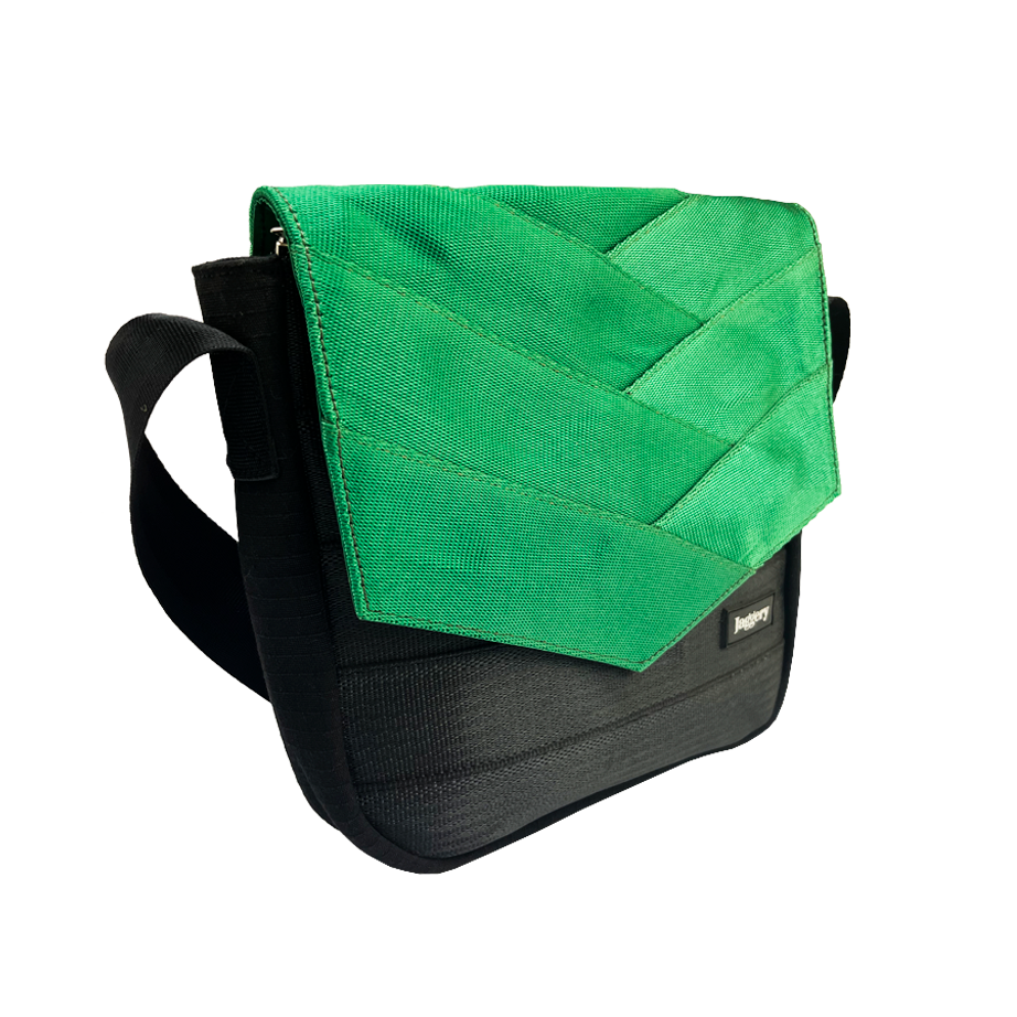 Friendly Soul Sling Bag in Green Decommisioned Cargo Belts