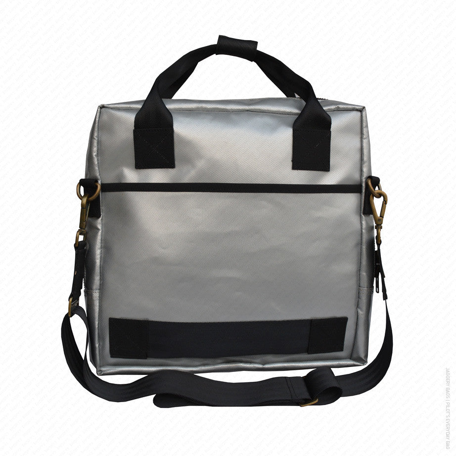Pilot's Everyday Bag in Silver & Grey [13" laptop bag]